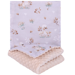 123Baby Pościel minky 2-elementowa kocyk i poduszka 75x55/35x30 cm