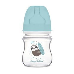 Canpol Butelka szeroka antykolkowa 120 ml PP EasyStart EXOTIC ANIMALS leniwiec
