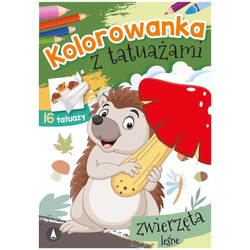 Wydawnictwo Skrzat Kolorowanka z tatuażami zwierzeta leśne