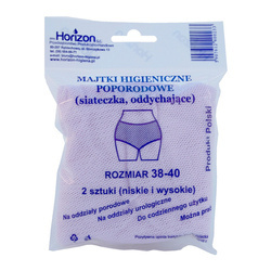 Horizon Majtki poporodowe wielorazowe siateczkowe 38-40