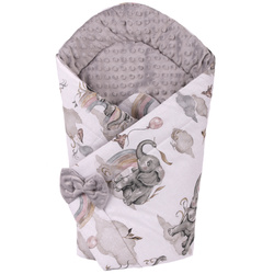 123Baby Rożek niemowlęcy becik otulacz minky 80x80cm