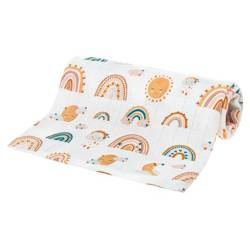 BOCIOLAND Pieluszka bambusowa 30x30 cm tęcza