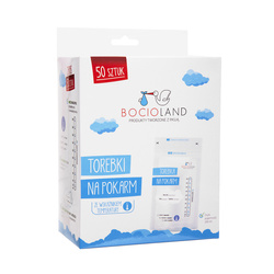 Bocioland  Woreczki do przechowywania pokarmu 50 szt.