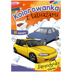 Wydawnictwo Skrzat Kolorowanka z tatuażami samochody osobowe