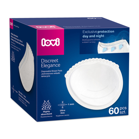 Lovi Wkładki laktacyjne Discreet Elegance białe 60szt. 