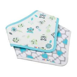 Akuku Bawełniany śliniak apaszka na rzep