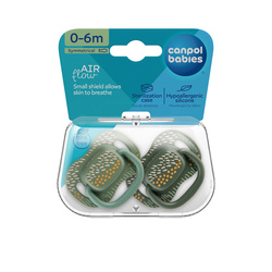 Canpol Smoczek uspokajający silikonowy 0-6m symetryczny Mountains 2 szt.