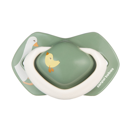 Canpol babies Smoczek silikonowy Light touch 0-6m symetryczny GOOSE 2 szt.