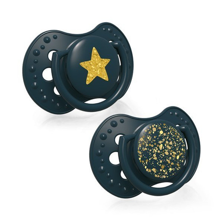 Lovi Smoczek uspokajający dynamiczny 6-18m 2 szt. Stardust zielony