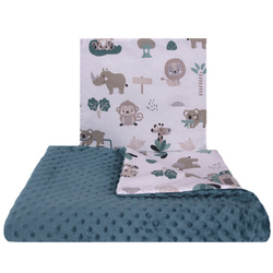 123Baby Pościel minky 2-elementowa kołderka i poduszka 100x75/35x30 cm