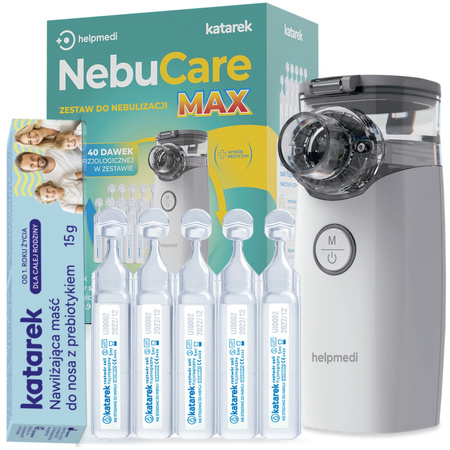Helpmedi NebuCare MAX zestaw do nebulizacji niemowląt i dzieci + maść do nosa GRATIS