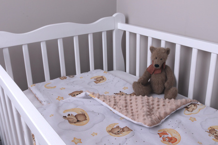 123Baby Pościel minky 2-elementowa kołderka i poduszka 100x75/35x30 cm