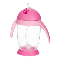 Bocioland Kubek z odważnikiem Pingwin 300 ml różowy