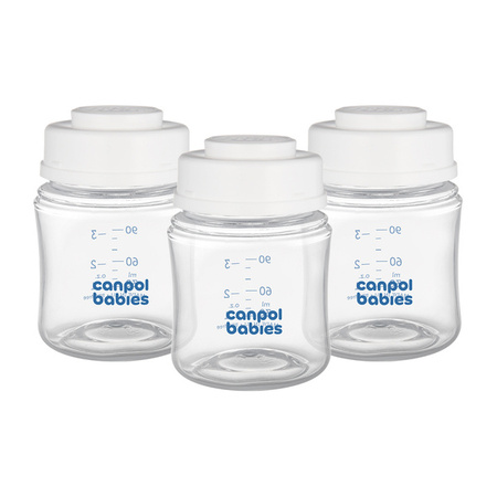 Canpol babies Zestaw butelek do przechowywania pokarmu 3x120ml