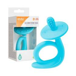 Akuku Gryzak silikonowy ślimak niebieski