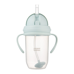 Canpol Kubek niekapek z rurką i odważnikiem 270 ml zielony