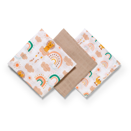 Babyono Pieluszki muślinowe 70x70cm 3 szt. 