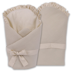 123Baby Rożek Muślinowy z falbanką 80x80 cm