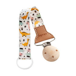 Akuku Tasiemka z klipsem do smoczków uspokajających dinusie