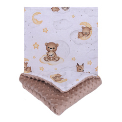 123Baby Pościel minky 2-elementowa kocyk i poduszka 75x55/35x30 cm