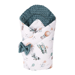 123Baby Rożek niemowlęcy becik otulacz minky 80x80cm