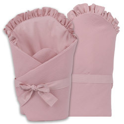 123Baby Rożek Muślinowy z falbanką 80x80 cm