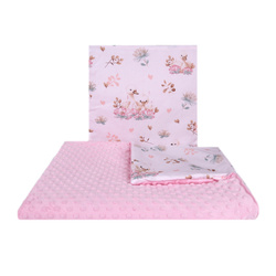 123Baby Pościel minky 2-elementowa kołderka i poduszka 100x75/35x30 cm