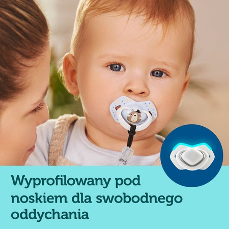 Canpol Smoczek uspokajający silikonowy symetryczny 0-6m Bonjour Paris