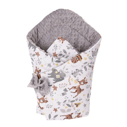 123Baby Rożek niemowlęcy becik otulacz minky 80x80cm