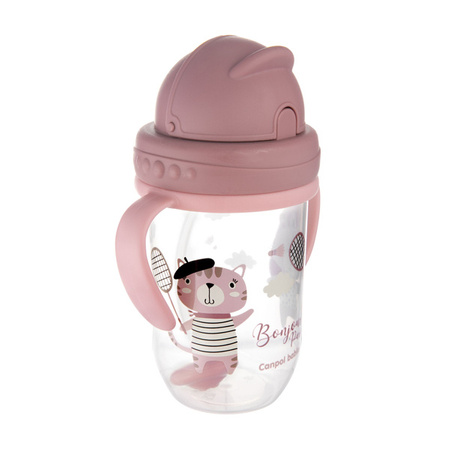 Canpol babies kubek niekapek z rurką i odważnikiem 270ml BONJOUR PARIS