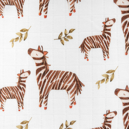 BOCIOLAND Pieluszka bambusowa 75x75 cm zebra
