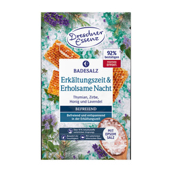 Dresdner Essenz Czas przeziębienia i spokohjny sen - sól do kąpieli z solą EPSOM 60g