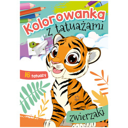 Wydawnictwo Skrzat Kolorowanka z tatuażami zwierzaki