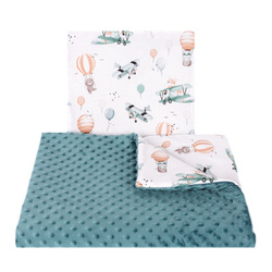 123Baby Pościel minky 2-elementowa kołderka i poduszka 100x75/35x30 cm