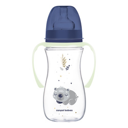  Canpol Butelka szeroka antykolkowa ze świecącymi uchwytami 300 ml Sleepy Koala 