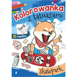 Wydawnictwo Skrzat Kolorowanka z tatuażami Skatepark