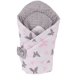 123Baby Rożek niemowlęcy becik otulacz minky 80x80cm