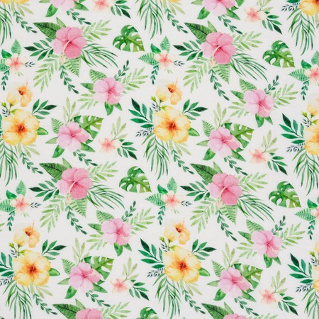 BOCIOLAND Pieluszka bambusowa 75x75 cm kwiaty