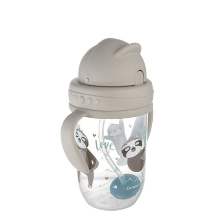 Canpol Kubek niekapek z rurką i odważnikiem 270ml EXOTIC ANIMALS