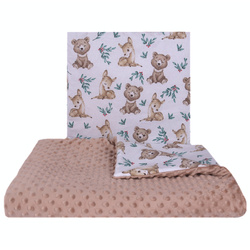 123Baby Pościel minky 2-elementowa kołderka i poduszka 100x75/35x30 cm