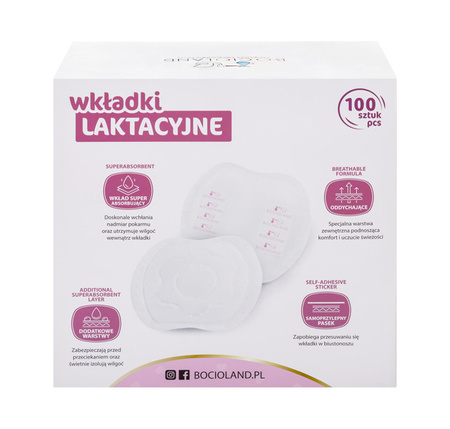 Bocioland Wkładki laktacyjne 100 szt.