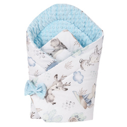 123Baby Rożek niemowlęcy becik otulacz minky 80x80cm