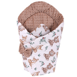 123Baby Rożek niemowlęcy becik otulacz minky 80x80cm