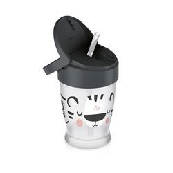 LOVI Kubek ze słomką JUNIOR 250 ml Salt&Pepper