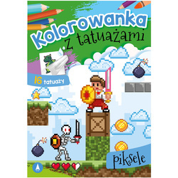 Wydawnictwo Skrzat Kolorowanka z tatuażami piksele