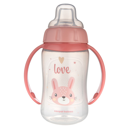  Canpol Kubek treningowy z miękkim ustnikiem 320ml CUTE ANIMALS 