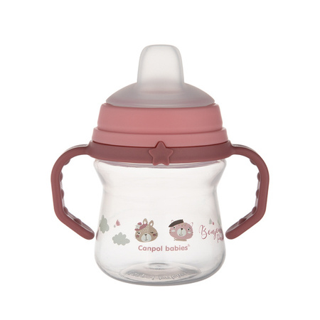 Canpol Kubek z silikonowym ustnikiem FirstCup 150ml BONJOUR PARIS