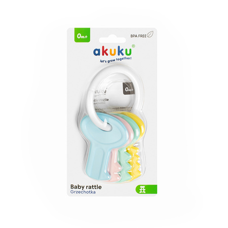 Akuku Grzechotka klucze pastelowe