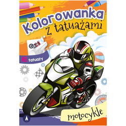 Wydawnictwo Skrzat Kolorowanka z tatuażami motocykle