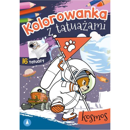 Wydawnictwo Skrzat Kolorowanka z tatuażami kosmos